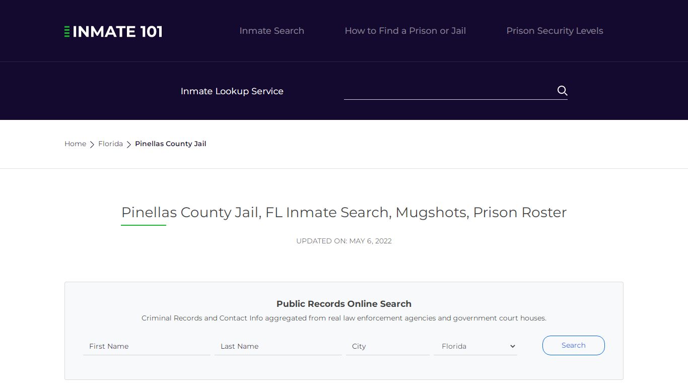 Pinellas County Jail, FL Inmate Search, Mugshots, Prison ...